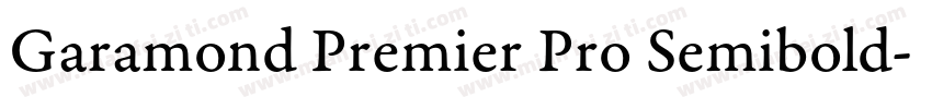 Garamond Premier Pro Semibold字体转换